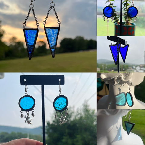 Blue Stained Glass Jewelry