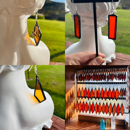 Orange Stained Glass Jewelry