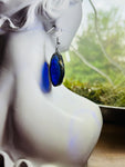 Ripple Cobalt  1.25” Circle Earrings