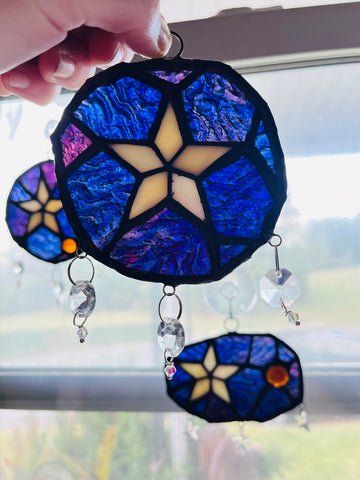 3.5” Upcycled Star Suncatcher Medallion