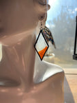 Mardi Gras 2” Rhombus*SINGLE* Earring