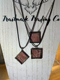 Small Upcycled Textured Pale Plum Necklaces