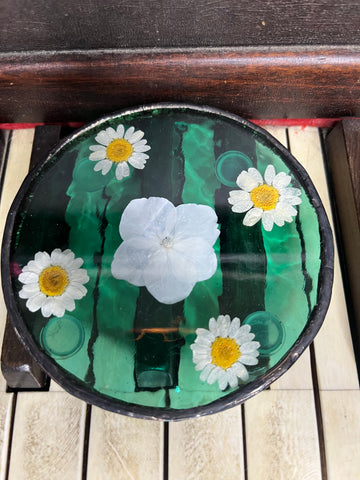 Mint Green Textured Glass Coaster