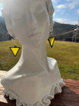 Wispy Yellow 1” Triangle Earrings