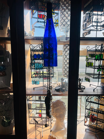 Upcycled Wine Bottle Windchime with Spoons