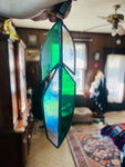 Green Feather Suncatcher